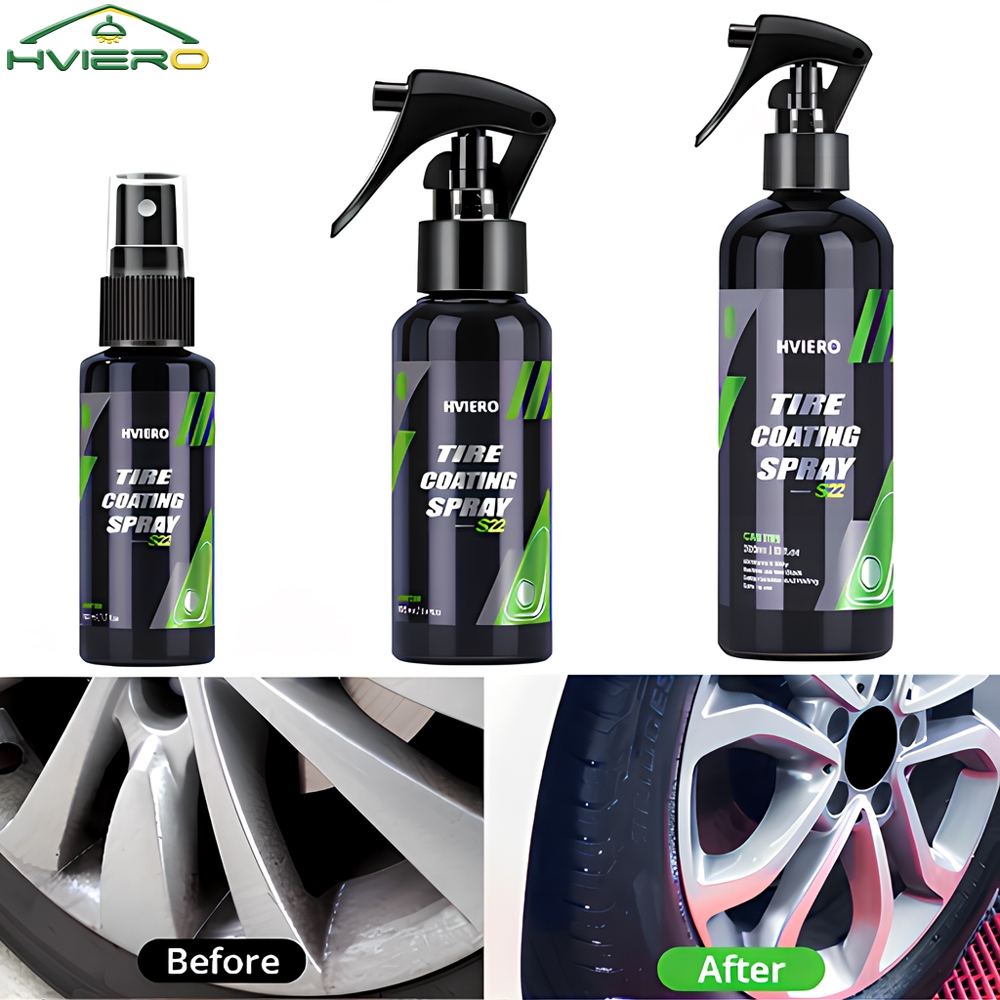 Tire Shine Spray Sealant - Kilau ban HVIERO S22 lapisan ban