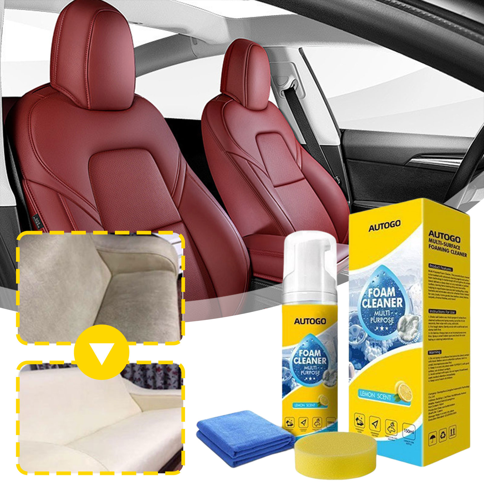 Leather Cleaner Interior - Pembersih Busa Serbaguna Untuk Interior Mobil