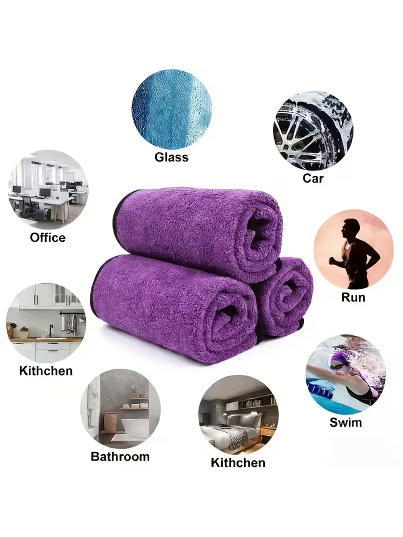 10-Pack Kain Lap Pembersih Mik - Microfiber Towel Detailing ulasan dan harga